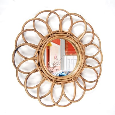 rattan mirror