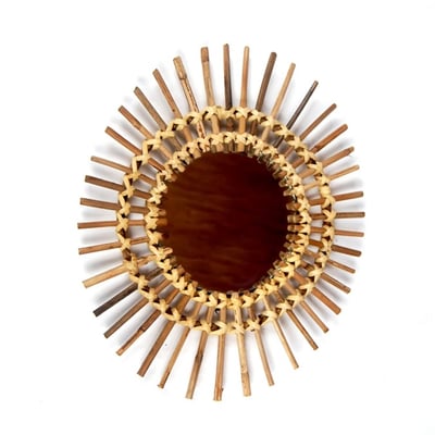 rattan mirror