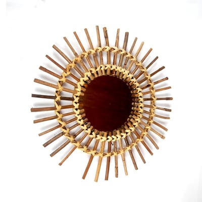 rattan mirror