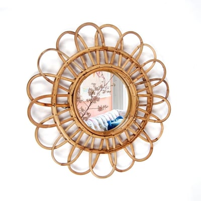 rattan mirror