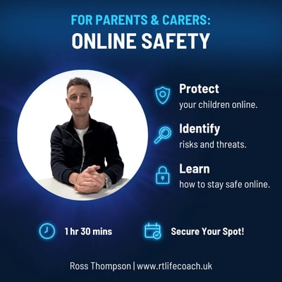 Ross Thompson delivering online safety for parents session online.