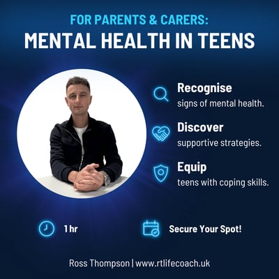 Ross delivering mental health coaching for parents online.