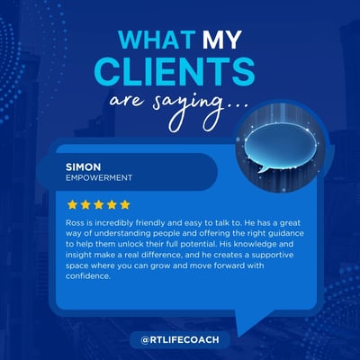 Review from a client of a coaching for adults session. Delivered by Ross Thompson, Mindset Coach.