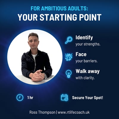 Ross Thompson, self development coach, supporting clients online.
