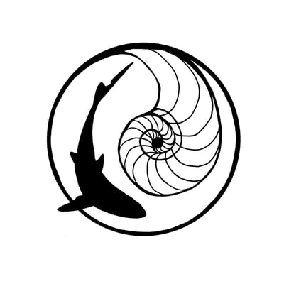 Shark Ocean Coast Logo