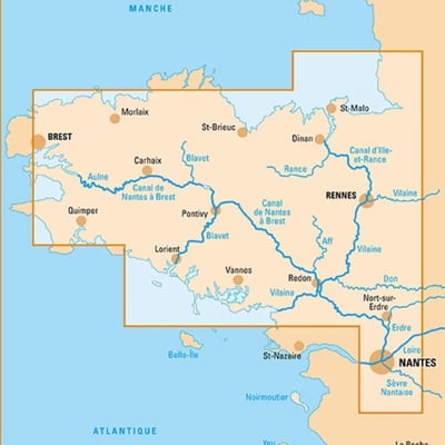 canal nantes à brest carte
