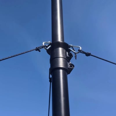 Pro Antennas guy ring on a telescopic mast