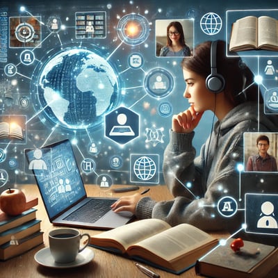 A student studying online at home, using a laptop with multiple open tabs.