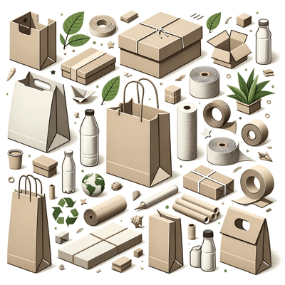 a variety of different types of packaging paper bags