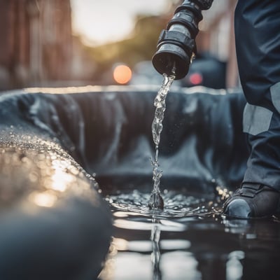 person opening faucet