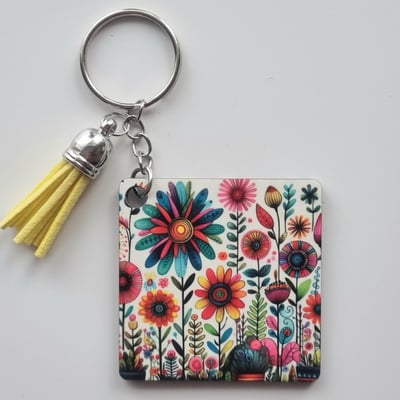 keyrings featuring a variety of different images