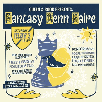 Queen and Rook Fantasy Renn Faire 2025 poster