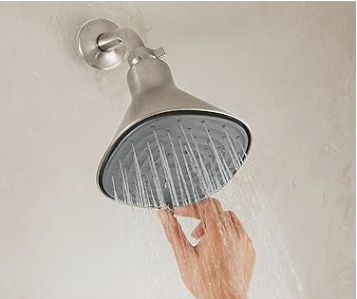 Canopy filtered showerhead with 3-stage filter for chlorine-free water and better hair and skin