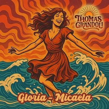 Mockup de la portada del EP “Gloria – Micaela” adaptada para plataformas digitales como SoundCloud