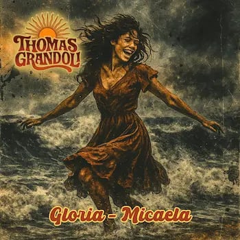 Mockup de la portada del EP “Gloria – Micaela” adaptada para plataformas digitales como Spotify