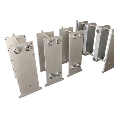 FZ INOX plate heat exchanger on site