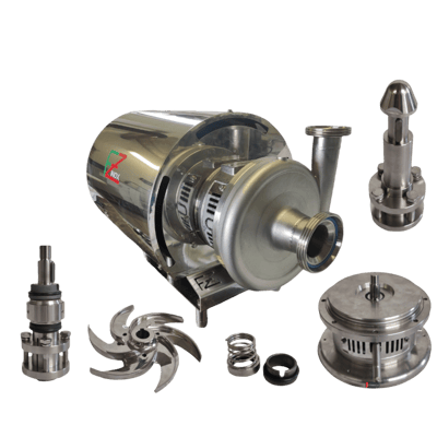 FZ INOX centrifugal pump with components