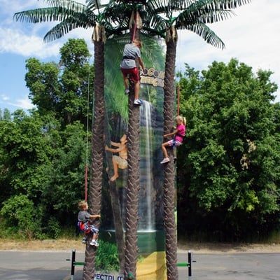 Coconut tree rock climbing wall. This rockwall style Coconut Tree Climb is a unique.