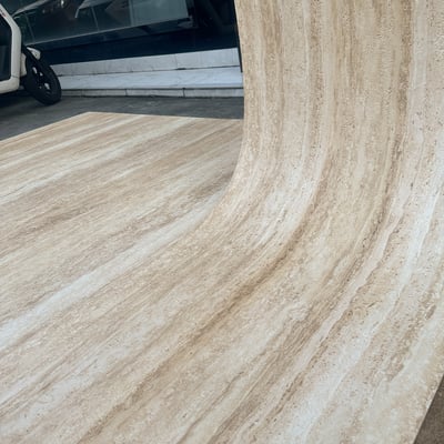 brown line beige background flexible stone 
