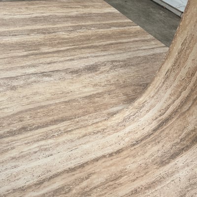 dark grey line yellow base travertine soft stone