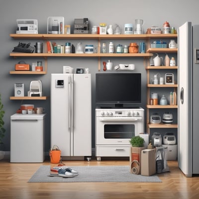 A person is using a laptop to browse an online marketplace featuring various digital products or themes. The screen displays a selection of software or website themes with descriptions and prices. The person seems to be in a well-lit room, sitting at a table.