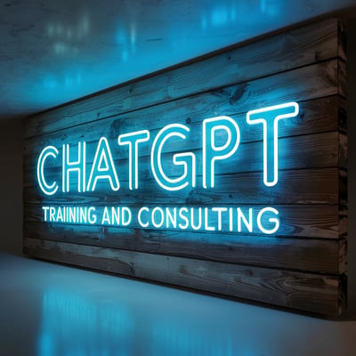 a neon sign that says chatgrit training and training