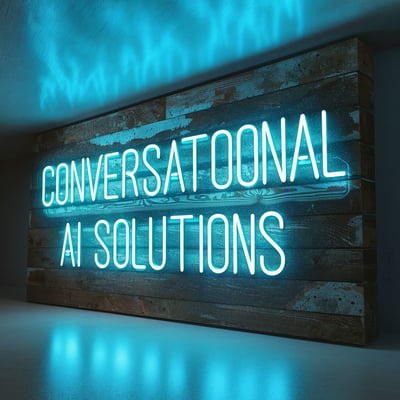 a neon sign that says conversational conversational