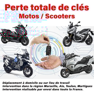 perte clés moto et scooter
