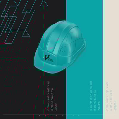 a hard hat with a blue helmet on it