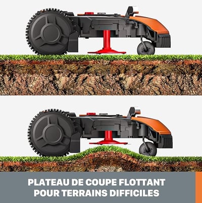 Robot tagliaerba WORX Landroid S WR184E che si adatta al terreno