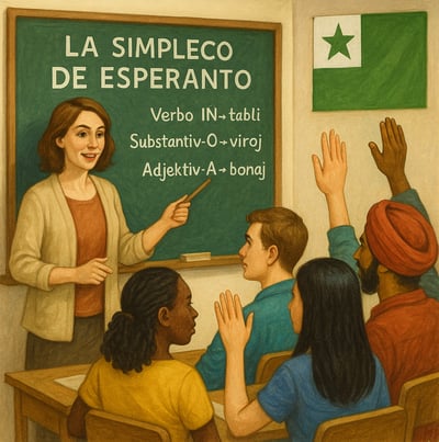 a teacher teaching a class of students in a classroom