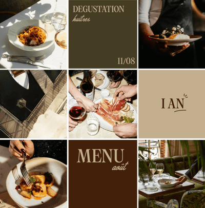 feed instagram d'un restaurant italien du sud de la France, prestation en community management