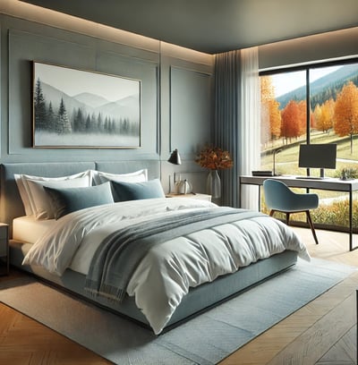 Cozy Guest Bedroom with Mountain Views