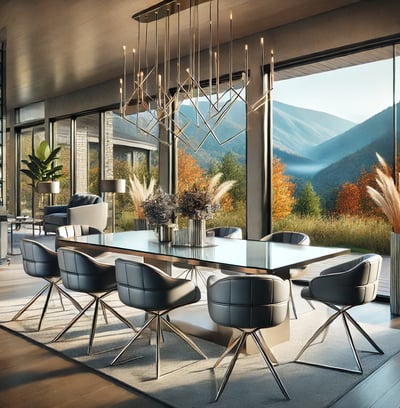 Elegant Dining Room Overlooking Nature