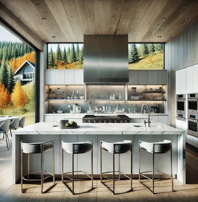 Sleek and Functional Modern Mountain Home Kitchen