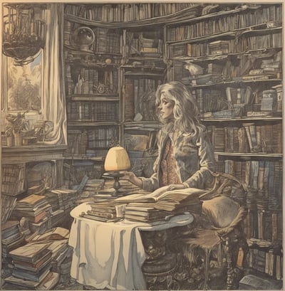 open book on top of several stacked books
