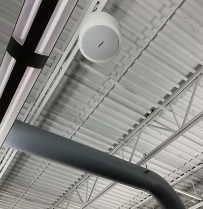 Pendant speaker installation 