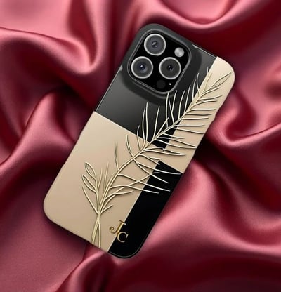 Elegant iPhone snap case with luxury design and monogram