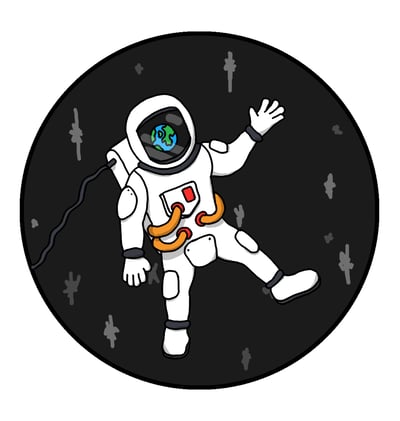 drawing of an astronaut