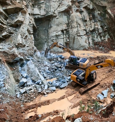 Green SUkabumi Stone quarry
