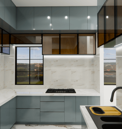 BOLLINENI- 3D image of a modern modular kitchen