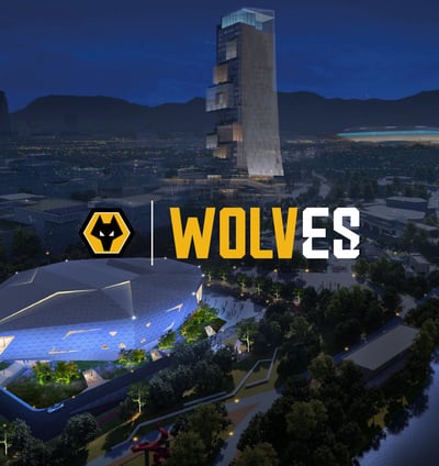 Imagem divulgada pelo Wolves pra apresentar nova arena que será construída.