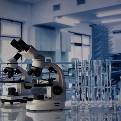 a microscope and a microscope on a table
