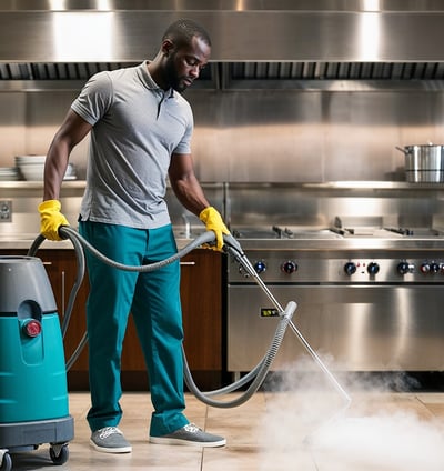 Steam cleaning deep clean kitchen