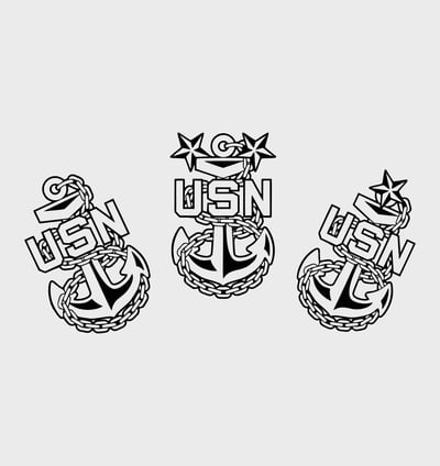 a set of three different types of anchors