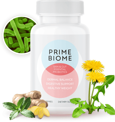 Prime Biome natural probiotic supplement for gut health and vitality