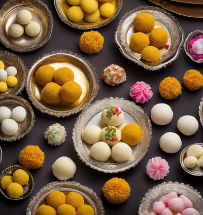 a display case filled with lots of different types of desserts