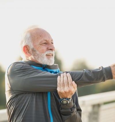 Elder Man Exercising