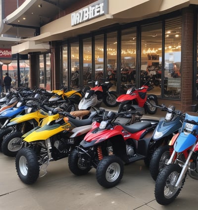 A group of people standing around a bunch of bikes