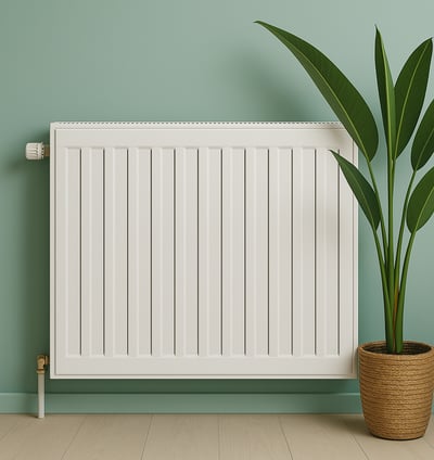 Lotus Cold Plasma Heizkörper montiert im Wohnraum – effiziente Wärmelösung mit innovativer Technologie